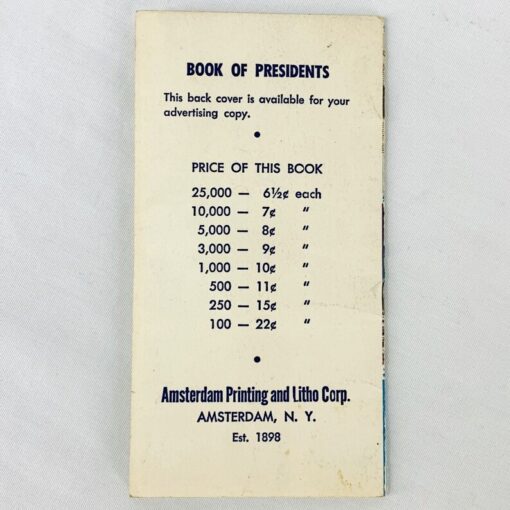 Vintage 1963 The Book Of Presidents Interesting Facts Historty Information